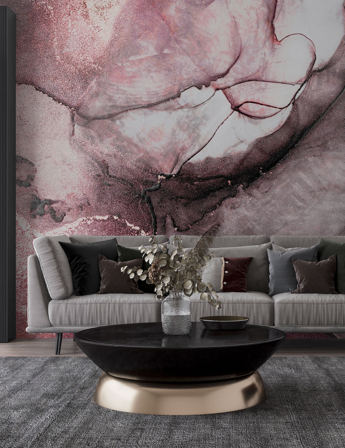 Crimson Marble Wallpaper