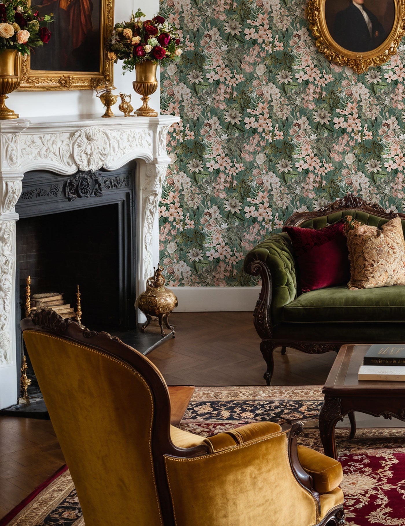 Antique Petals Wallpaper