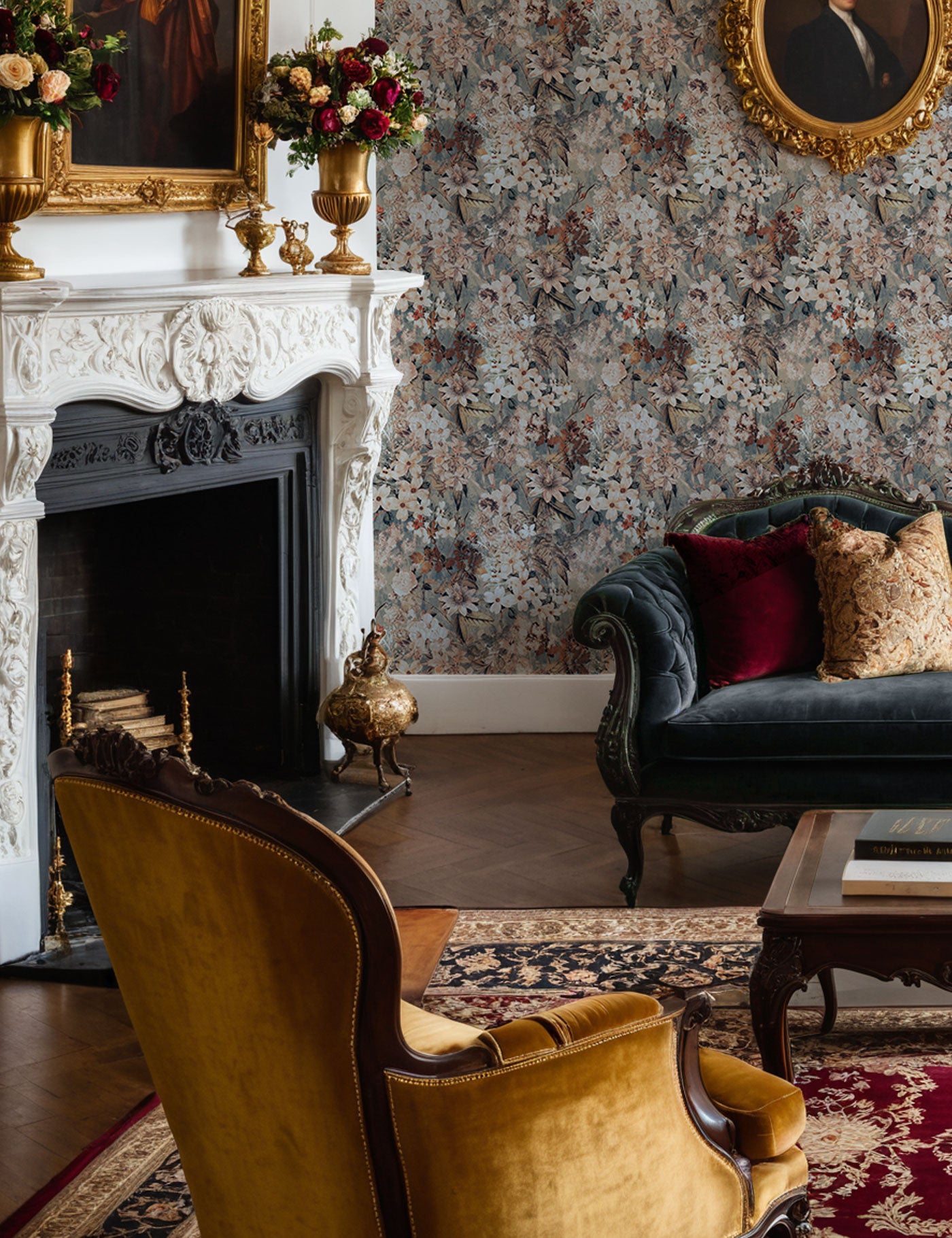 Antique Petals Wallpaper