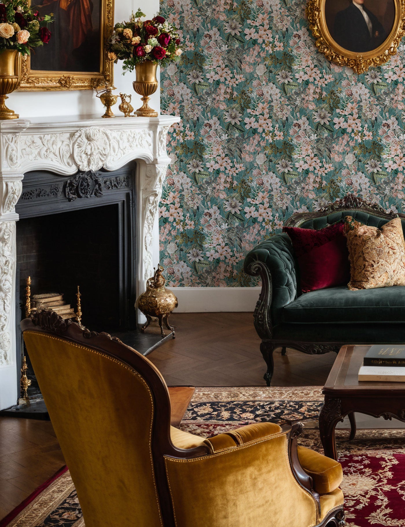 Antique Petals Wallpaper