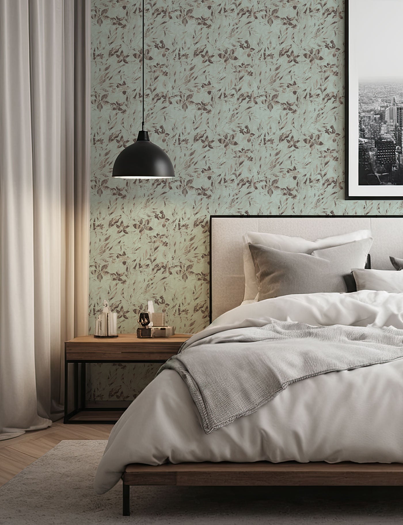 Muted Leaves Wallpaper